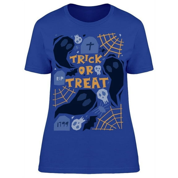 Trick Treat Halloween T-Shirt Women -Image by Shutterstock, Female x-Large