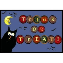 Trick & Treat Kitty Halloween Indoor & Outdoor Mat- 18 x 27 in.