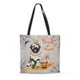 thumbnail image 1 of Trick or Treat Newfoundland Funny Mummy Cosplay Pumpkin Candy Basket All Over Print 3D Canvas Tote Bag Newfie Dog Lover Gifts Reusable Handbag - 12016, 1 of 5