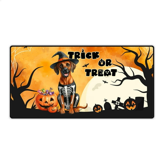 Trick or Treat Rhodesian Ridgeback Needs Candy Happy Halloween Night Desk Mat Full Keyboard Mouse Pad Ridgebacks Dog Lover Gifts Large Mousepad - 02020