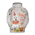 thumbnail image 1 of Trick or Treat West Highland White Terrier Mummy Cosplay Pumpkin Candy Basket All Over Print 3D Hoodie Unisex Merch Hoodies Westie Westy Dog Lover - 12016, 1 of 6