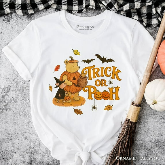Trick or Pooh T-Shirt, Vintage Halloween Costume Pooh Bear and Friends Tee