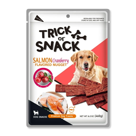 Trick or Snack Dog Treats - 1lb Of Delicious Soft Tender Nutritious Healthy Beef Chicken Salmon Chews Jerky Snacks 12 Flavors