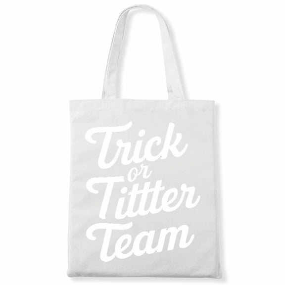 Trick or Titter Team Shirt Cute Autumn Pumpkin Fall Knomes Canvas Bag 1Pc