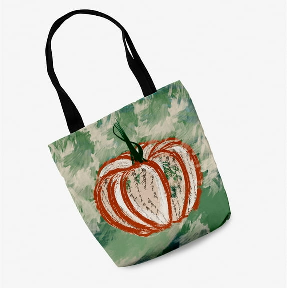 Trick or Treat Artistic Pumpkin Halloween Tote Bag