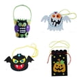 thumbnail image 1 of Trick or Treat Bag Halloween Candy Bag Handmade DIY Non Woven Material Pack Pumpkin Ghost Skull Witch(4pcs), 1 of 1
