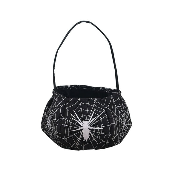 Trick or Treat Bags - Candy Bags & Tote Bags for Boys Girld - Halloween Spider Web Pattern Handbag for Kids Party Supplies
