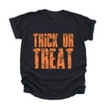 thumbnail image 1 of Trick or Treat Block Distressed - Women's Garment Dyed Graphic T-Shirt, 1 of 10