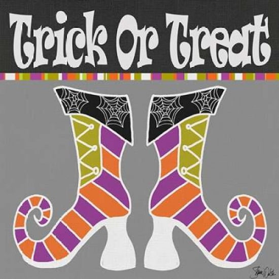 Trick or Treat Boots Canvas Art - Shanni Welsh (24 x 24)