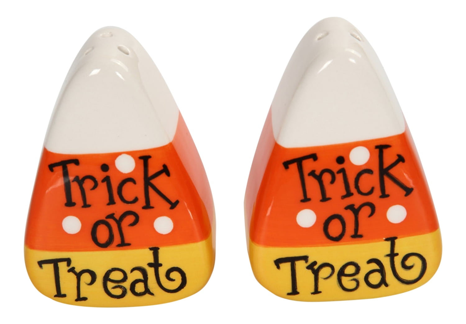 Trick or Treat Candy Corns Halloween Salt and Pepper Shaker Set