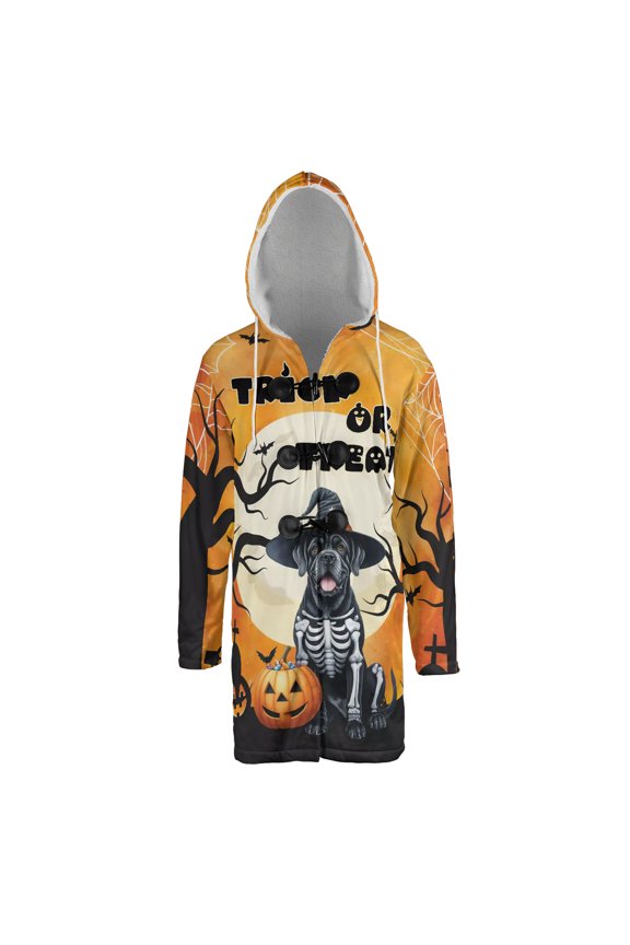 Trick or Treat Cane Corso Needs Candy Happy Halloween Night All Over Print 3D Hooded Duffle Toggle Coat Italian Mastiff Dog Lover Gifts Idea - 02020