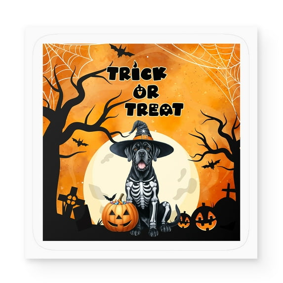 Trick or Treat Cane Corso Needs Candy Happy Halloween Night Vinyl Sticker Italian Mastiff Dog Lover Gifts Idea Waterproof Decal Art Decor - 02020