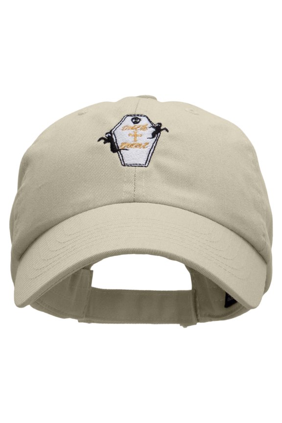 Trick or Treat Coffin Low Profile Washed Cap - Stone OSFM
