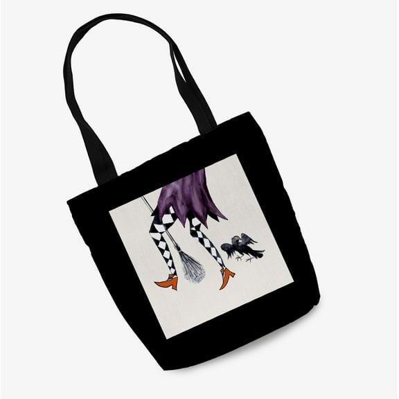 Trick or Treat Fly Away Witch Halloween Tote Bag