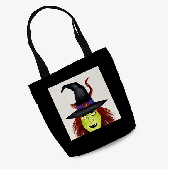 Trick or Treat Framed Witches Hat Halloween Tote Bag