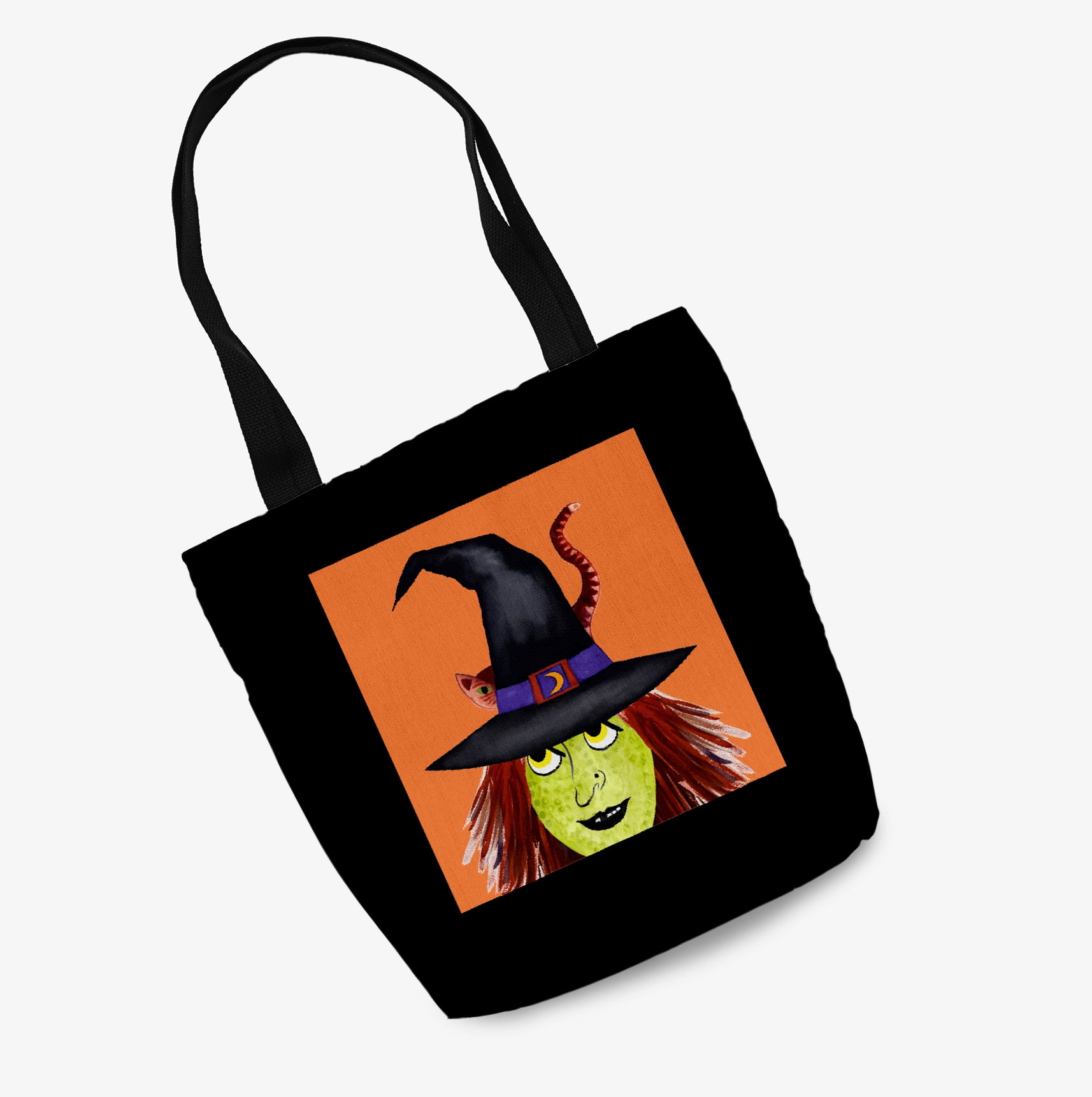 Trick or Treat Framed Witches Hat Halloween Tote Bag