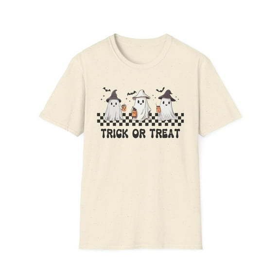 Trick or Treat Ghost Coffee Halloween T-Shirt - Fun & Spooky Tee