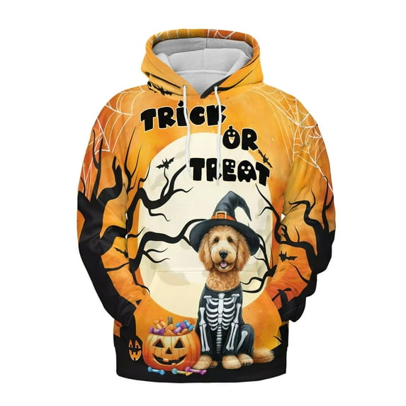 Trick or Treat Goldendoodle Needs Candy Happy Halloween Night All Over Print 3D Hoodie Unisex Merch Hoodies Doodle Dog Lover Gifts Idea - 02020