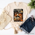 thumbnail image 1 of Trick or Treat Goose T-Shirt, Vintage Halloween Witch Tee for October, 1 of 8