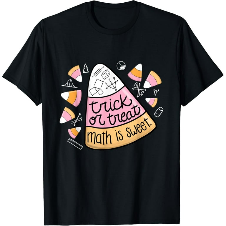 Trick or Treat Halloween Math is Sweet Candy Corn Funny T-ShirtMen