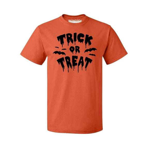 Trick or Treat Halloween Men's T-shirt, L, Orange