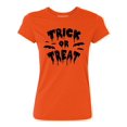 thumbnail image 1 of Trick or Treat Halloween Women's T-shirt, L, Orange, 1 of 2