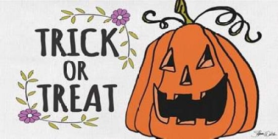 Trick or Treat Jack-O-Lantern Canvas Art - Shanni Welsh (24 x 48)