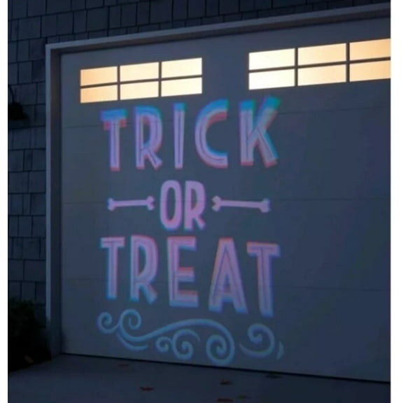 Trick-or-Treat Motion Projector LED Light: Color Changing, Indoor/Outdoor, 6ft Projection