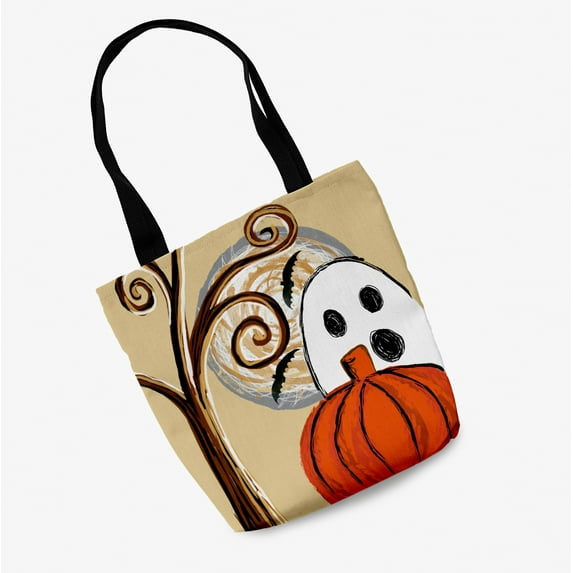 Trick or Treat Ooky Spooky Halloween Cotton Tote Bag