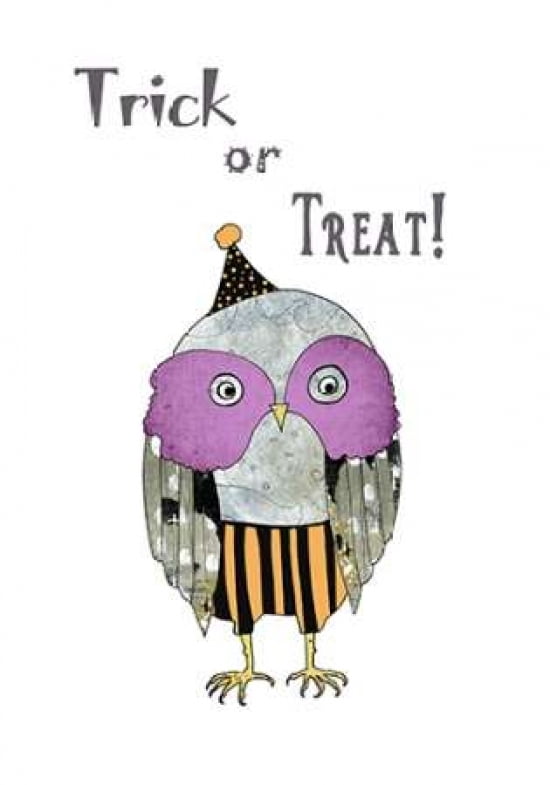 Trick or Treat Owl Canvas Art - Sarah Ogren (20 x 28)