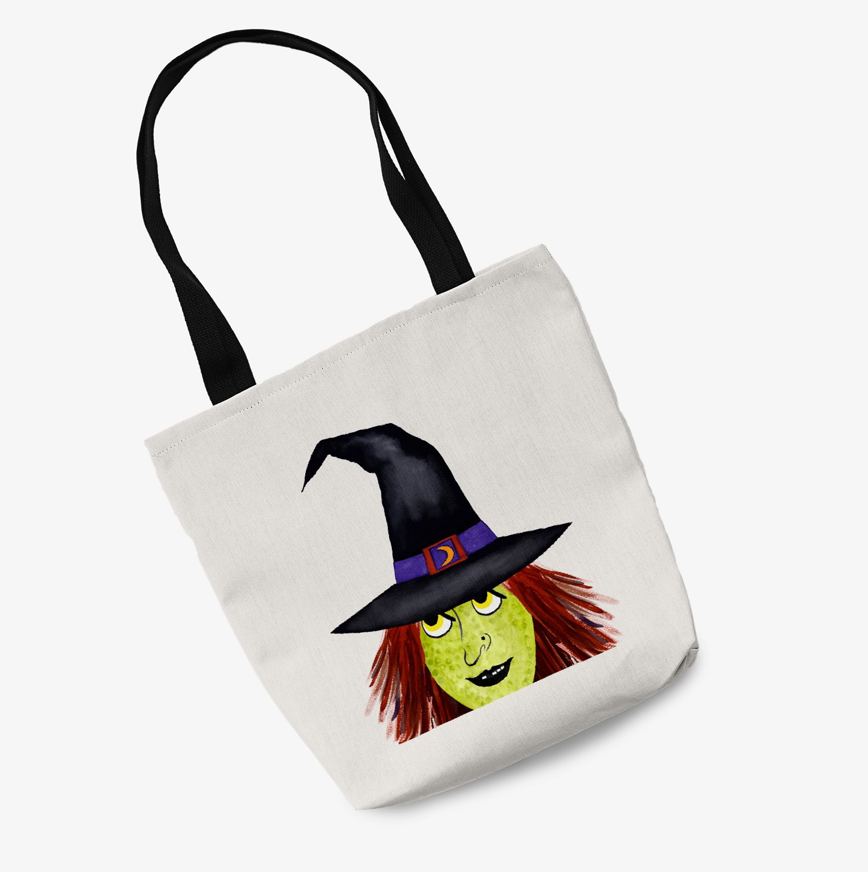 Trick or Treat Peek A Boo Witch Halloween Tote Bag