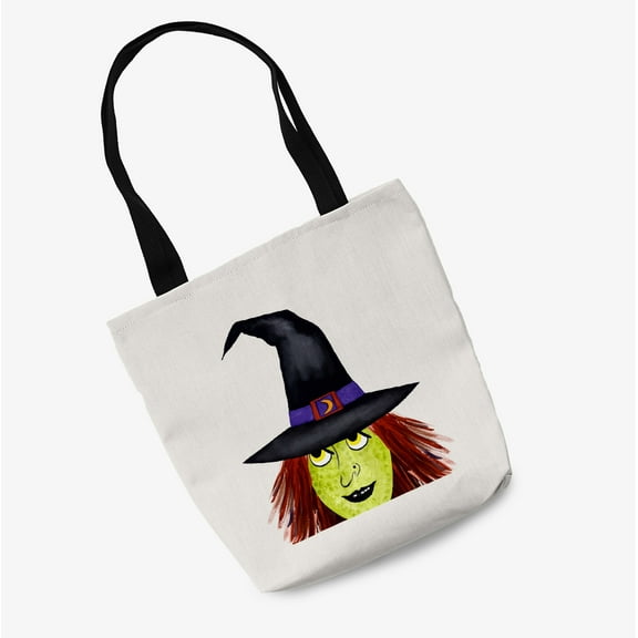 Trick or Treat Peek A Boo Witch Halloween Tote Bag