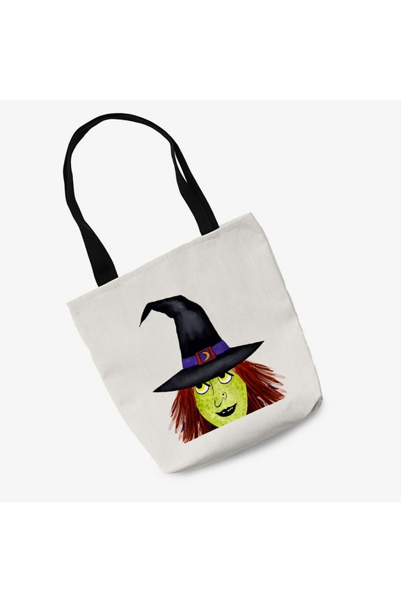 Trick or Treat Peek A Boo Witch Halloween Tote Bag