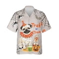 thumbnail image 1 of Trick or Treat Pug Funny Mummy Cosplay Pumpkin Candy Basket Hawaiian Shirt Breathable Summer Unisex Merch Dog Lover Gifts - 12016, 1 of 6