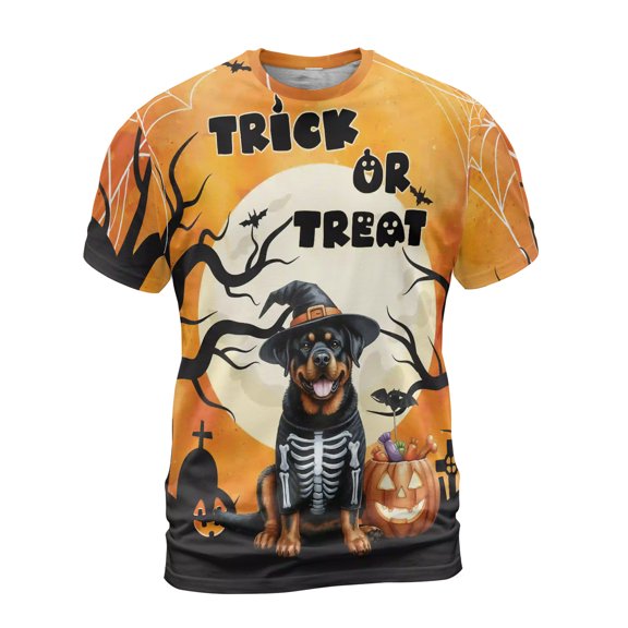 Trick or Treat Rottweiler Needs Candy Happy Halloween Night All Over Print 3D Shirt Unisex Merch Rottie Dog Lover Gifts Idea - 02020