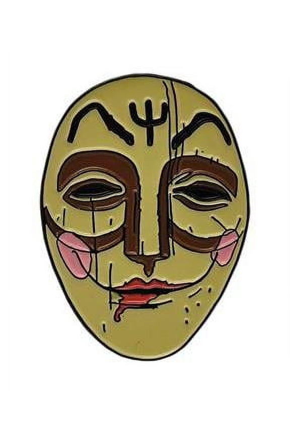 MABXLE106 1.5 in. Krampus Dark Elf Gluggagae Window Peeper Full-Color Enamel Pin