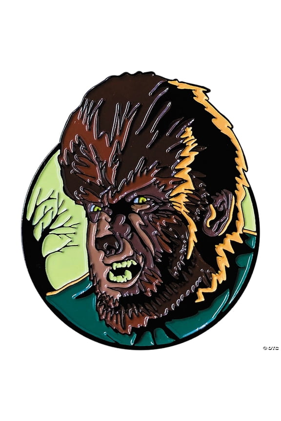 1 3/4" The Wolf Man Wolf Man Character Face Full-color Enamel Pin