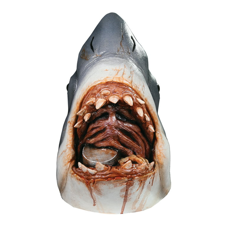 Trick or Treat Studios Jaws Bruce the Shark Multi-color Latex Shark  Halloween Costume Mask, for Adult 