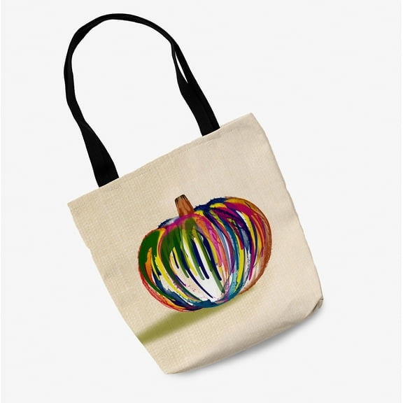 Trick or Treat Wax Pumpkin Halloween Tote Bag