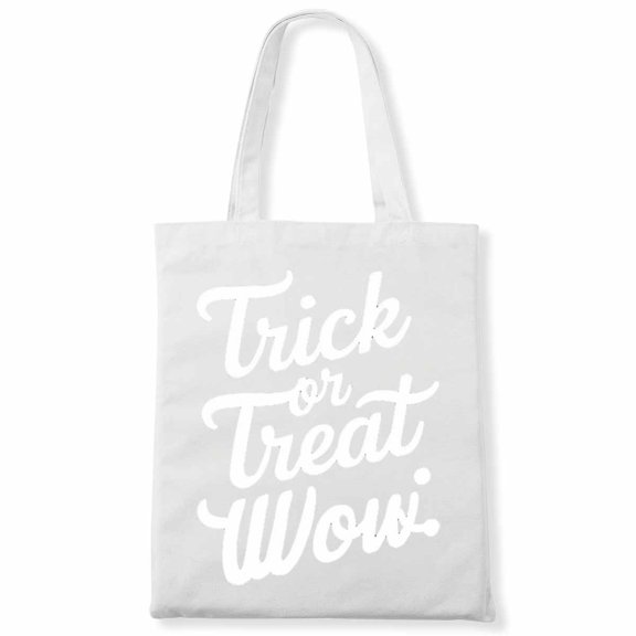Trick or Treat Wow Funny Halloween Aba Behavior Analysis Canvas Bag 1Pc