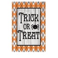 thumbnail image 1 of Trick or Treat w/ Frame Border Rustic Metal Sign - 12" x 8", 1 of 1