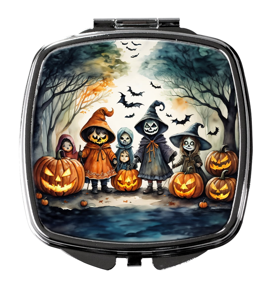 Trick or Treaters Spooky Halloween Compact Mirror 2.75 in x 3 in