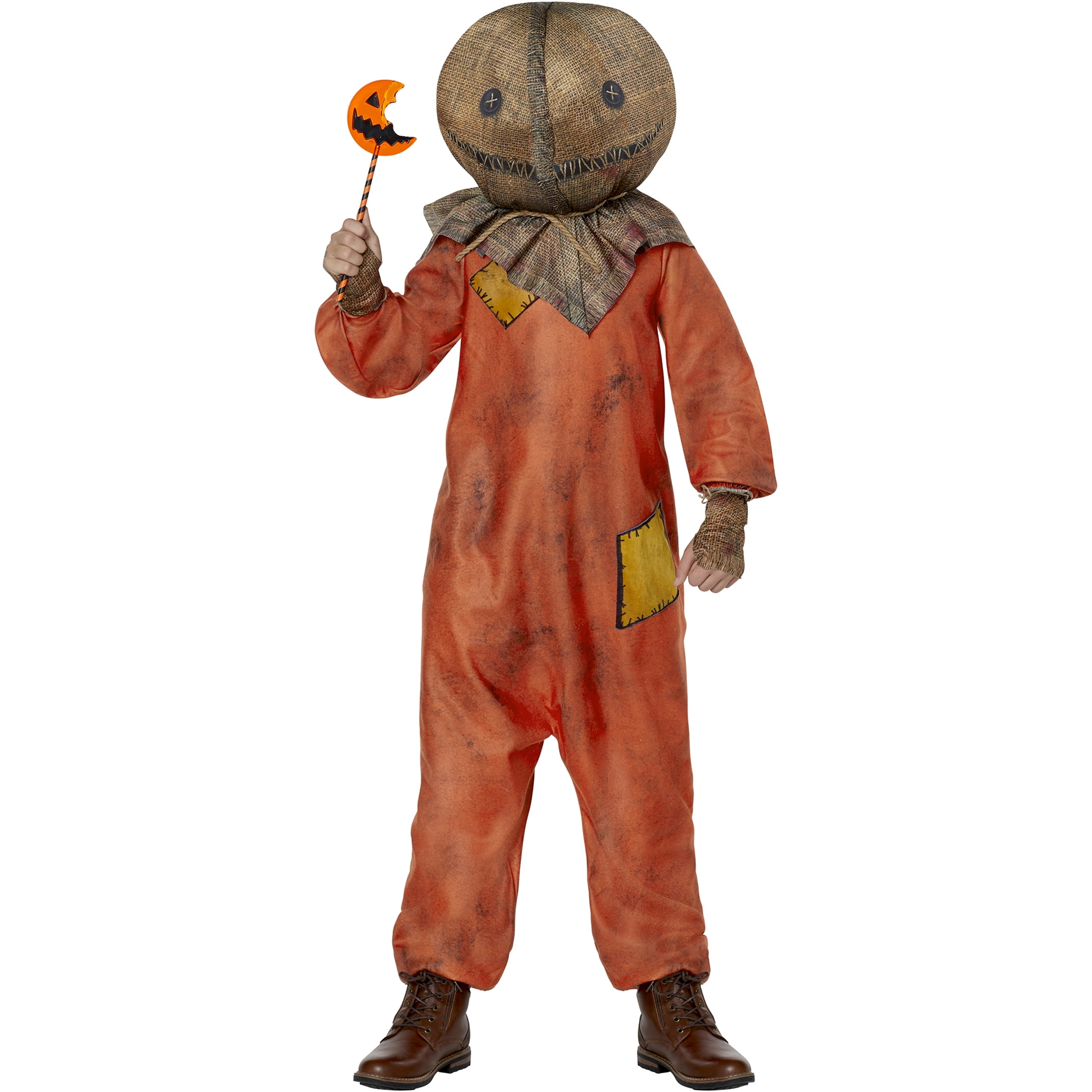 Trick r Treat Sam 3pc Halloween Costume for Children, Boy's Size L (10/12), by Inspirit Designs