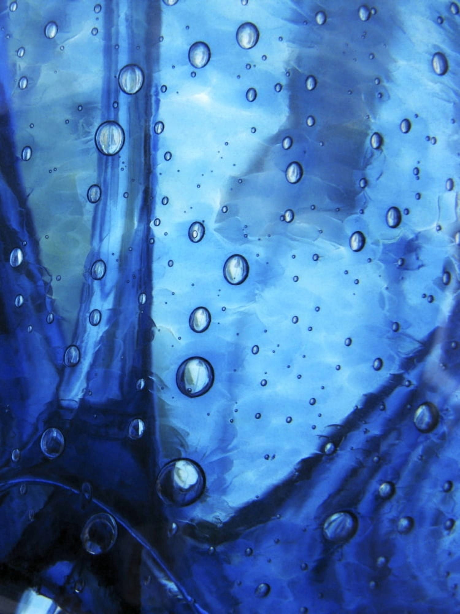Trickster Massachusetts Seekonk Caratunk Wildlife Refuge Extreme Close-Up Of Water Droplets On Blue Surface Canvas Art - Joanne Baldaia Design Pics (12 x 16)