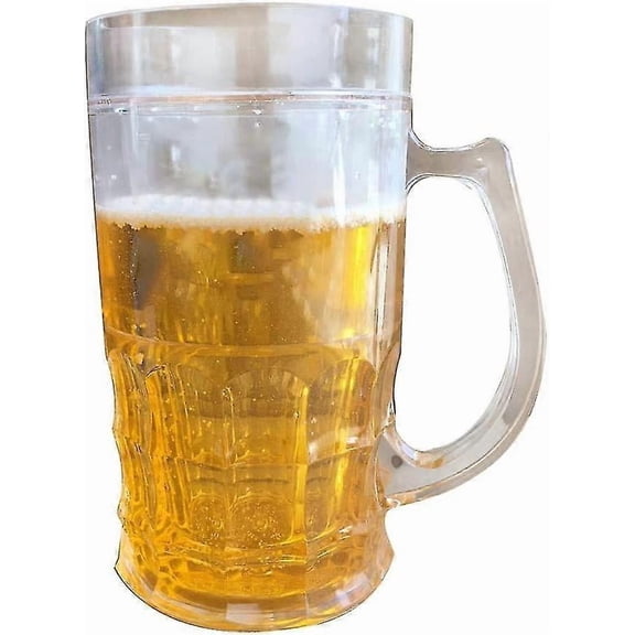 Tricky Beer Mug 401-500ml - Creative double-layered ice cube prank fake beer mug