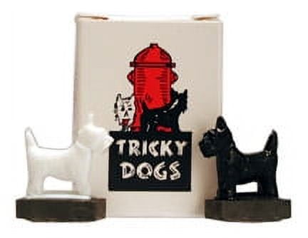 Tricky Magnetic Scottie Dogs in Black and White