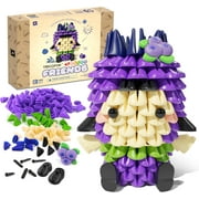 Tricofun Fruity Friends- Soft Building Blocks, Cute 3D fruit figures kit Soft Assembling Building Toys Pressure-relief toy STEM Toys Creative Toys Interlocking block sets 1404-Blubbery Girl