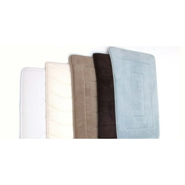 Tricol Clean FABBRICA HOME Ultra-Soft Extra-Thick Memory Foam Bath Mat 17 in x 24 in 17x24 - Slate Grey
