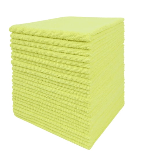 Tricol Clean Professional Microfiber Cleaning Cloth 240 Value Pack Yellow
