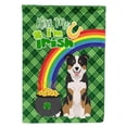 thumbnail image 1 of Tricolor Border Collie St. Patricks Day Flag Garden Size, 1 of 3